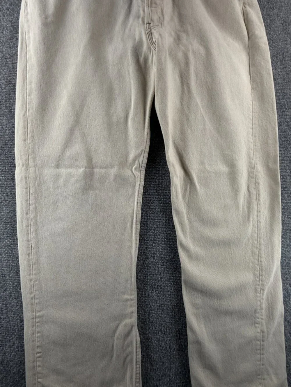 VTG Levi’s 501 Denim Jeans Beige Red Tab USA Made 1992 Button Fly ACTL 34X31
